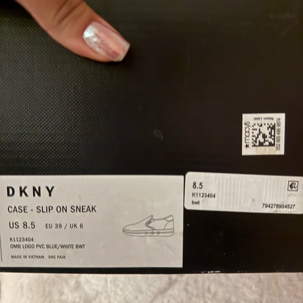 DKNY Blue and White Logo Sneakers - Picture 2 of 2